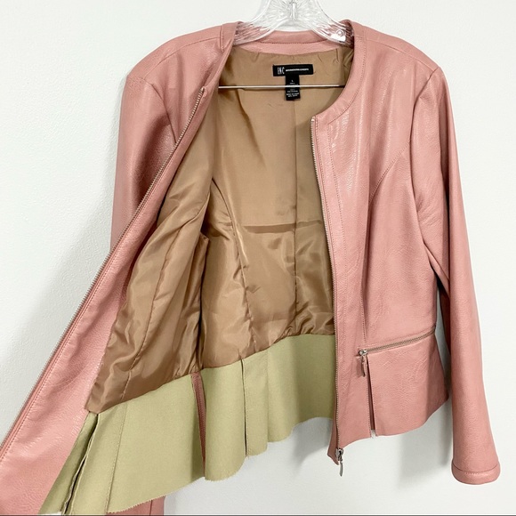 INC ☺️ International Concepts - Vegan Leather Blazer with Peplum - Size L - Picture 6 of 7